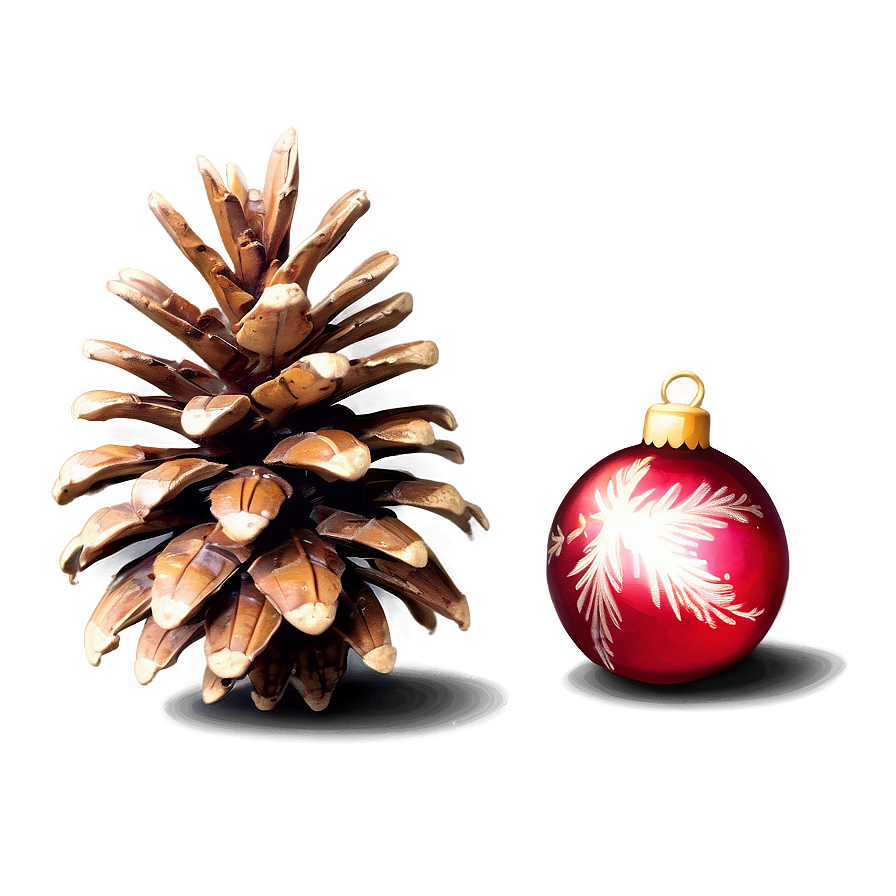 Old-fashioned Christmas Pinecone Png Xhf