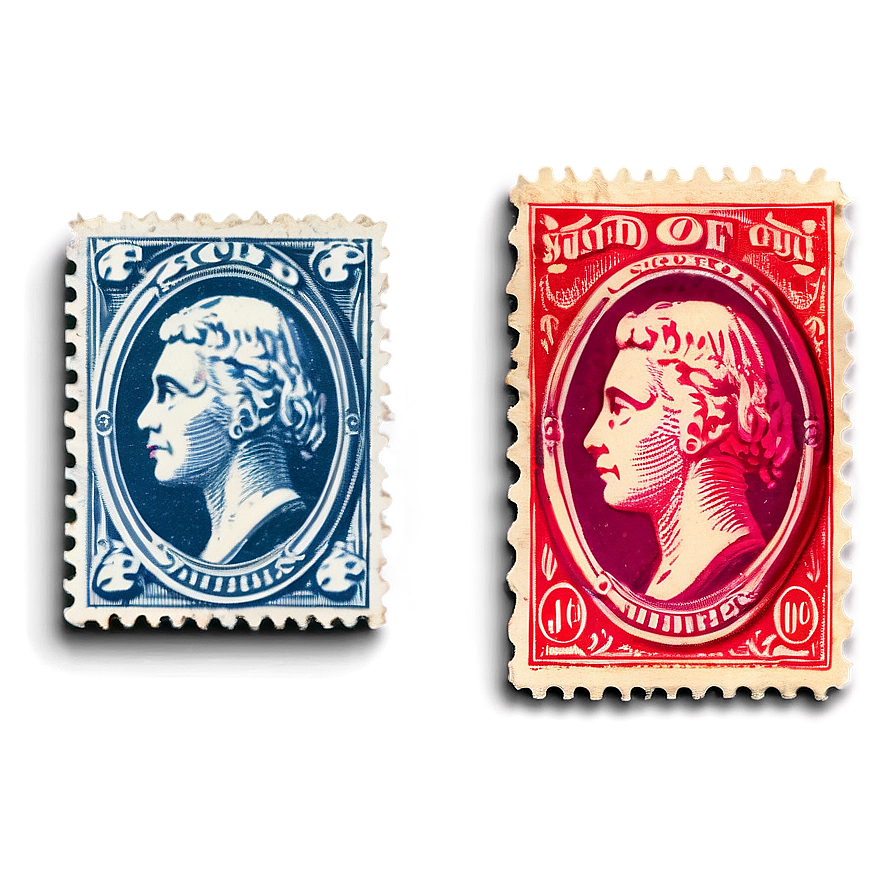 Old-fashioned Stamp Illustration Png 06282024