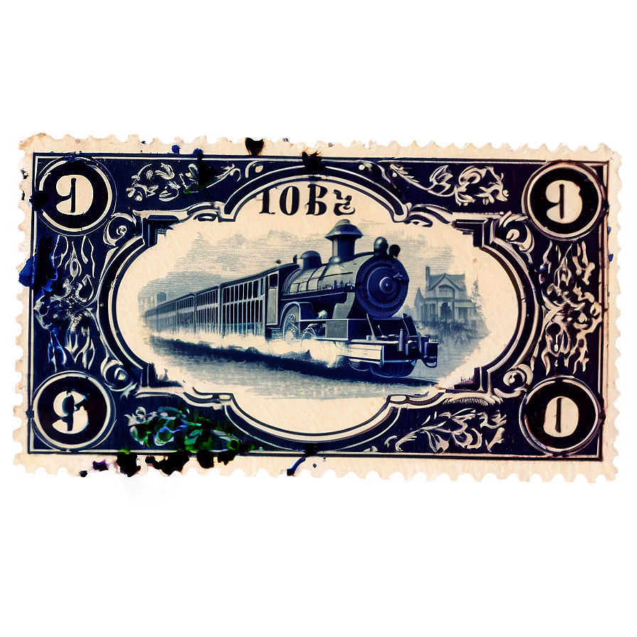 Old-fashioned Stamp Illustration Png Qjd81