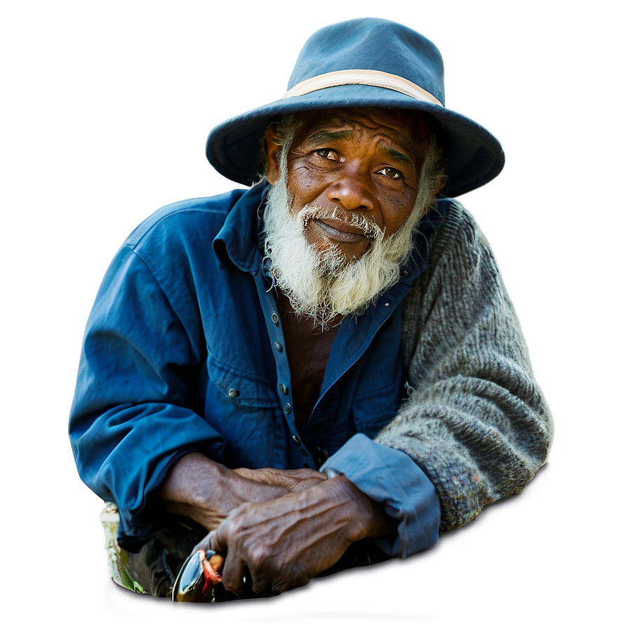 Old Fisherman With Catch Png Xgc98