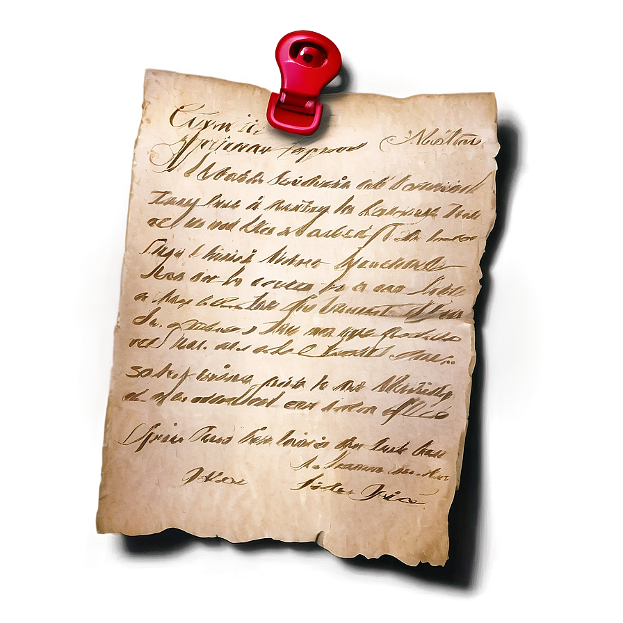 Old Paper With Cursive Writing Png 25