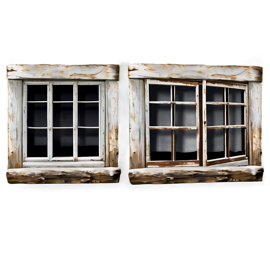 Old Rustic Windows Png Tec48