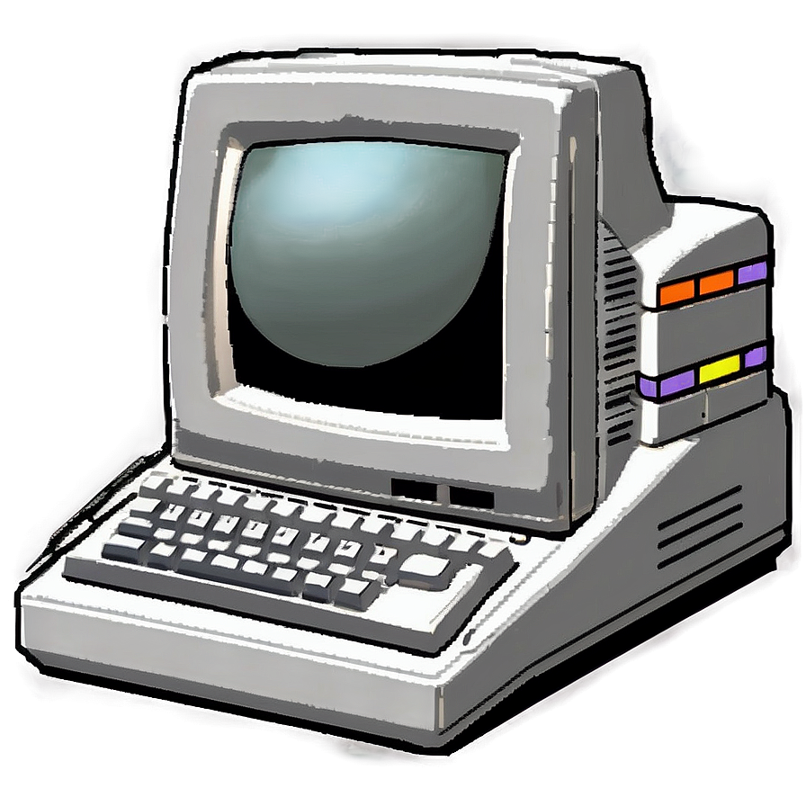 Old School 90s Computing Device Png 06252024