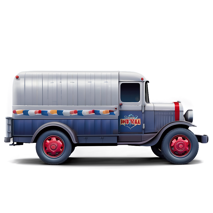 Old School Mail Truck Png Efj41