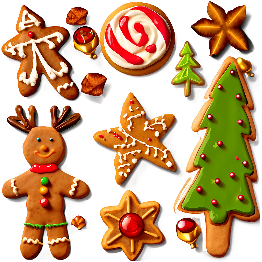 Old-style Christmas Cookies Png Dry5