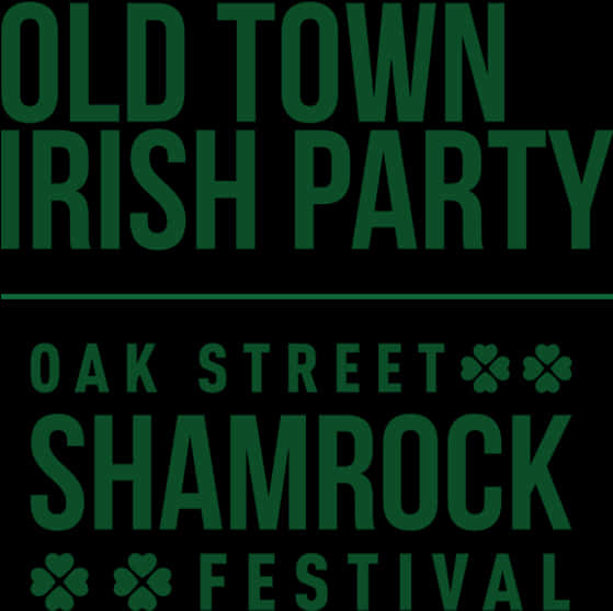 Old Town Irish Party Shamrock Festival Graphic