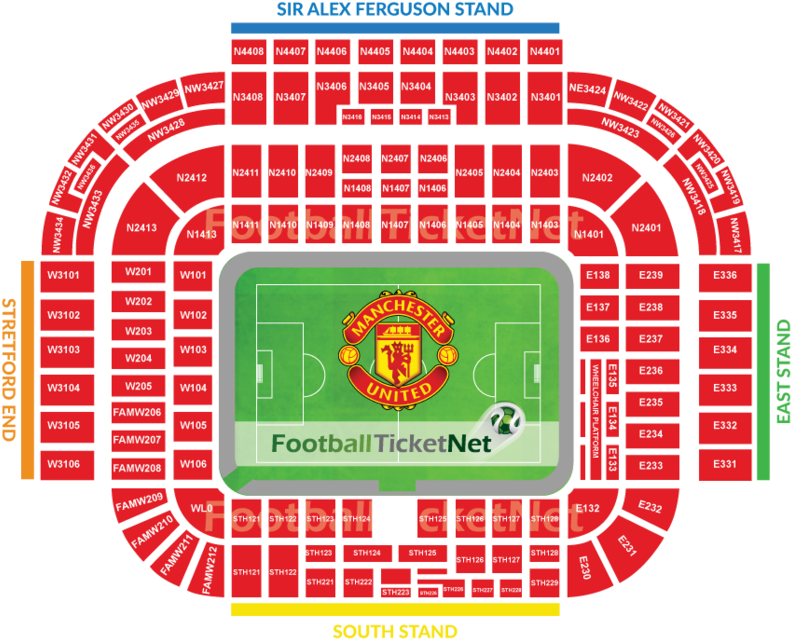 Old Trafford Stadium Seating Plan