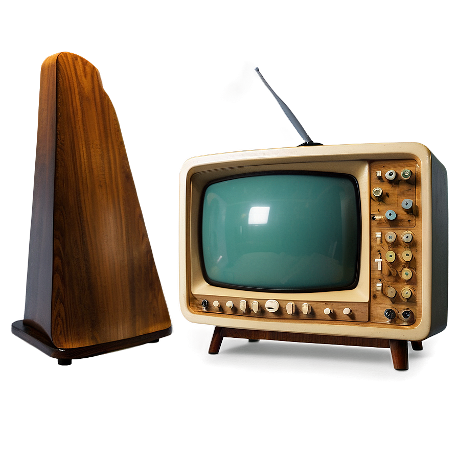 Old Tv With Vhf Uhf Knobs Png Okl