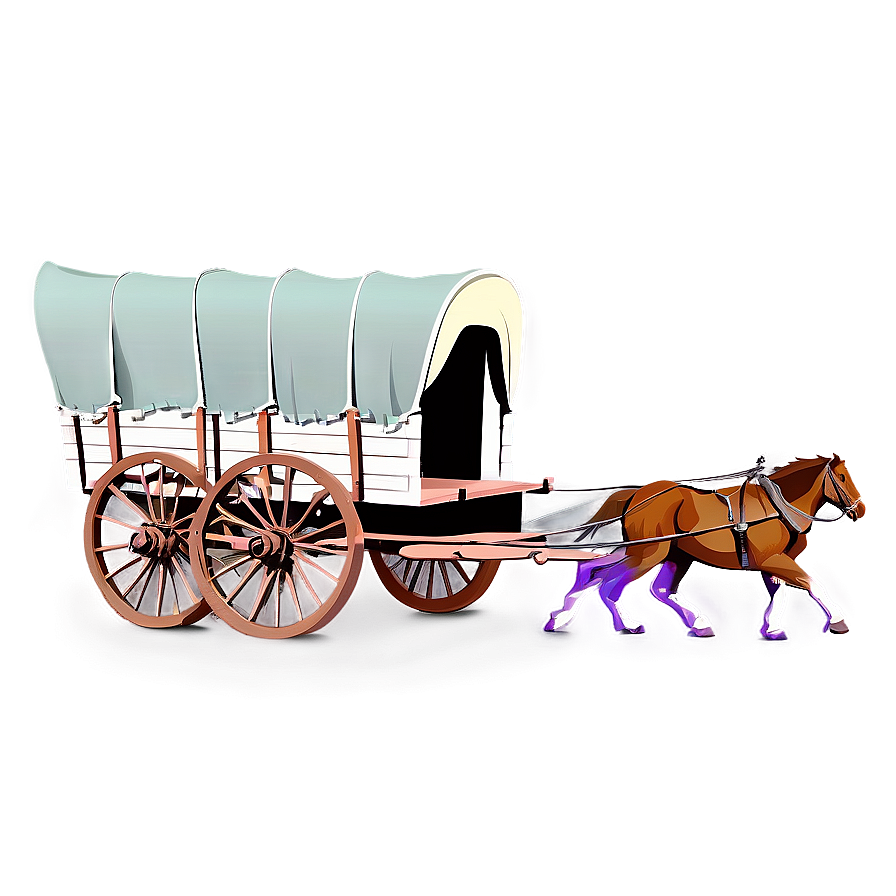 Old West Covered Wagon Silhouette Png 68