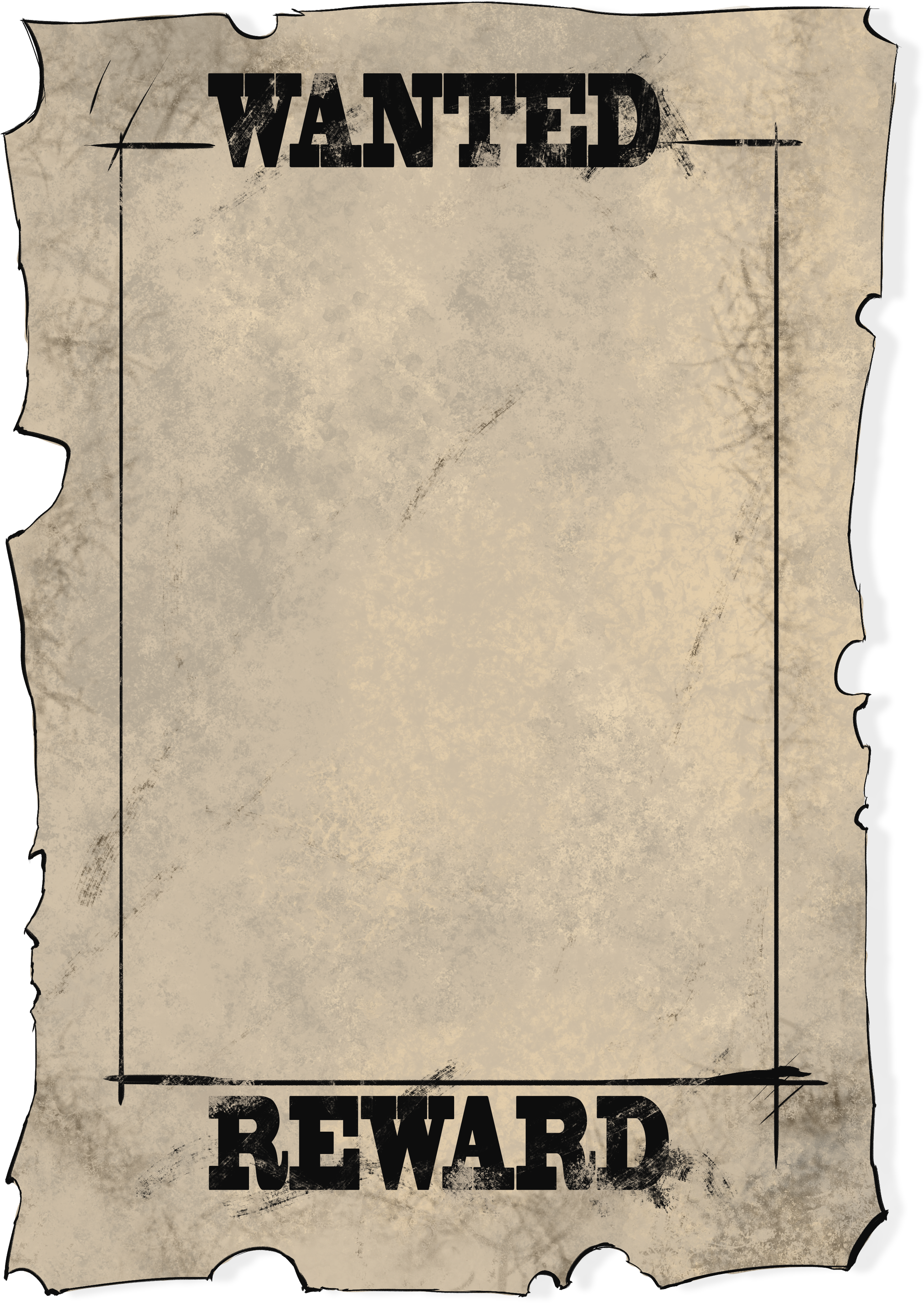 Old Western Wanted Poster Template