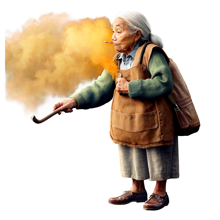 Old Woman With Pipe Png Bvw