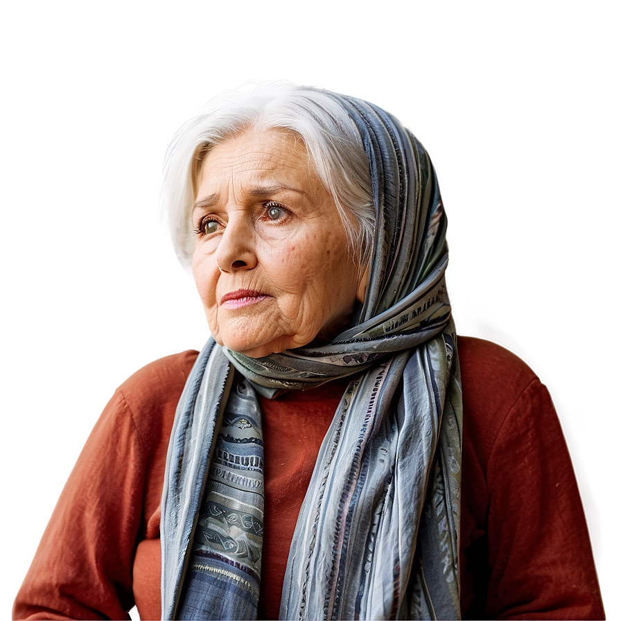 Old Woman With Scarf Png Baw38