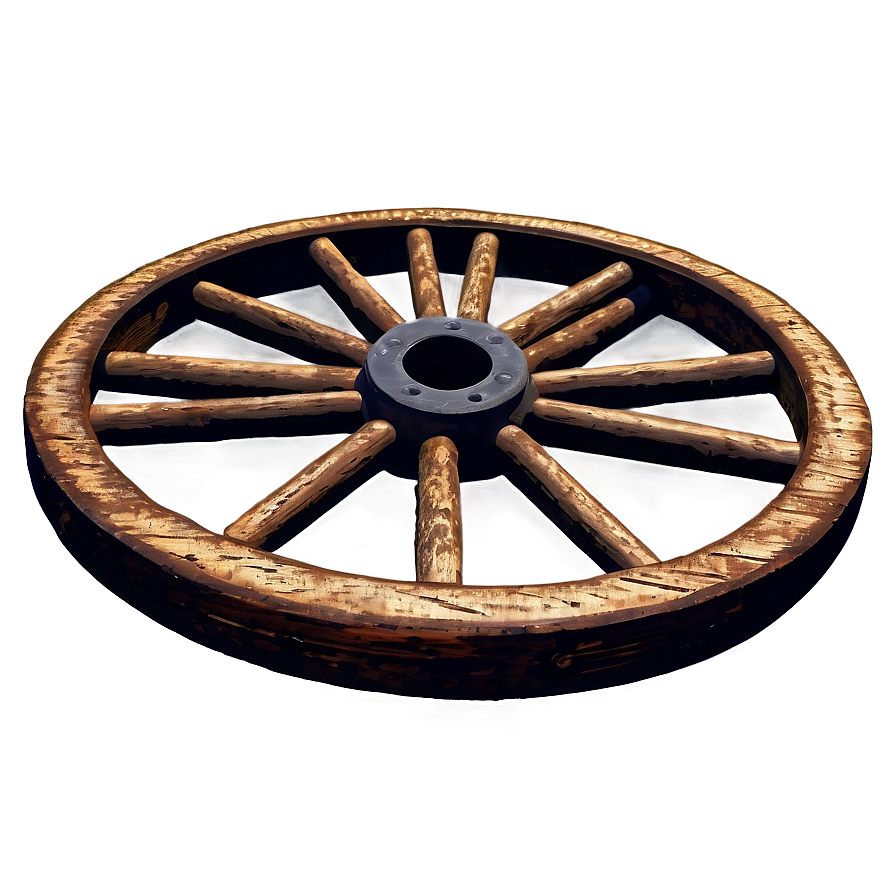 Old Wooden Wagon Wheel Png Gus