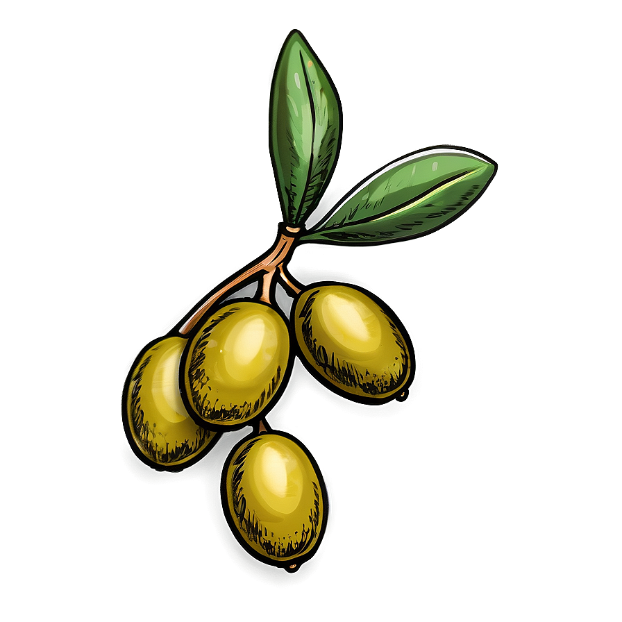 Olive Branch Sketch Png 05242024