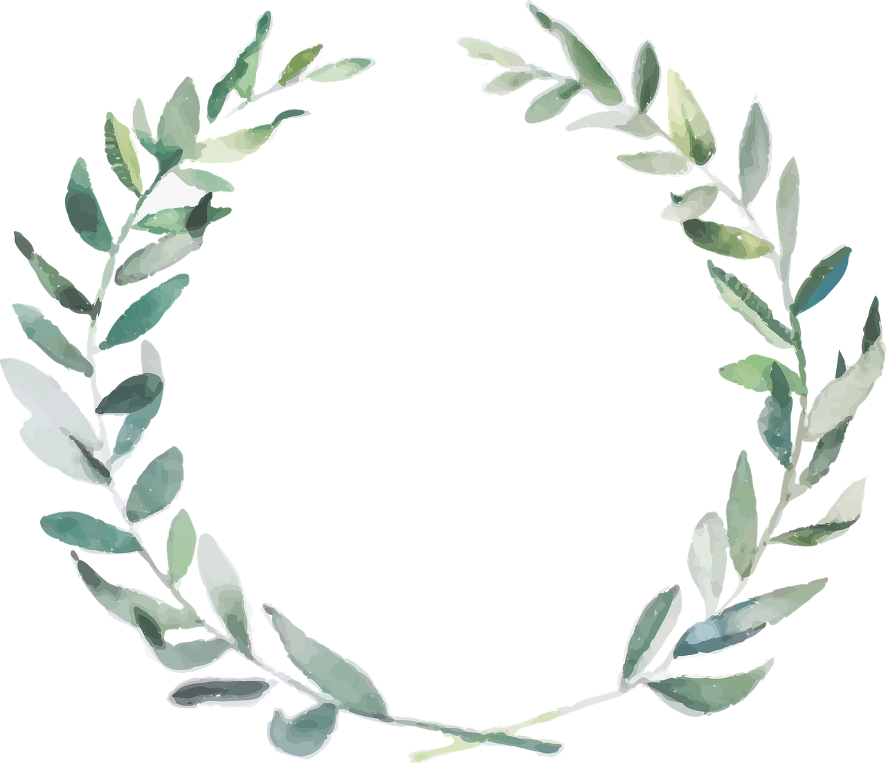 Olive Branch Wreath Illustration