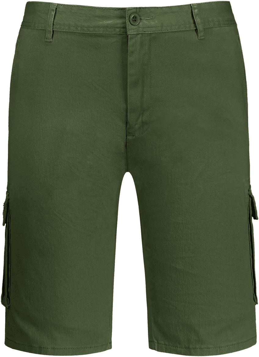 Olive Green Cargo Bermuda Shorts