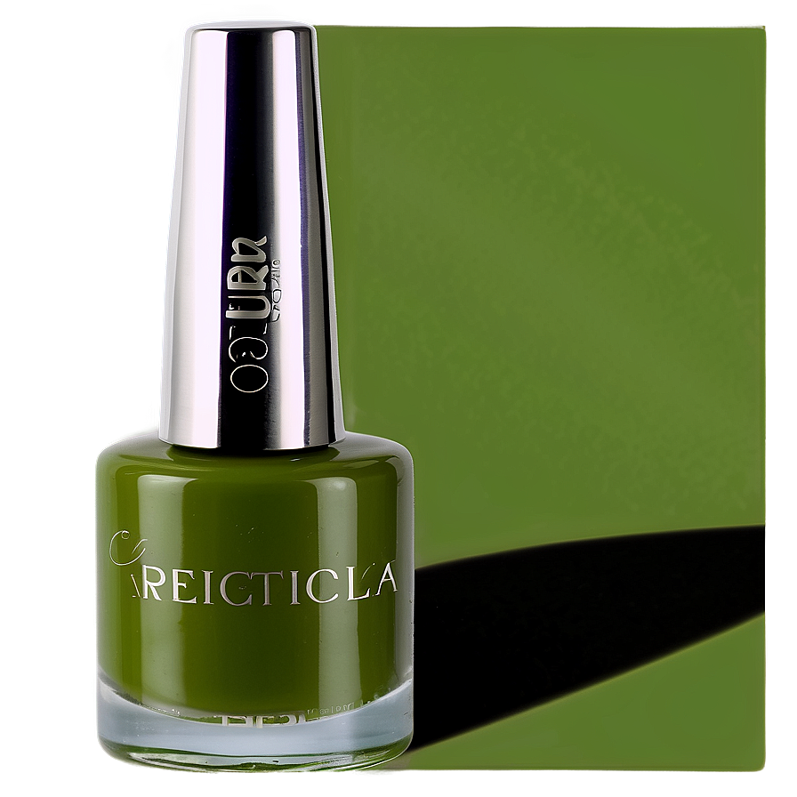 Olive Green Nail Polish Bottle Png 06292024