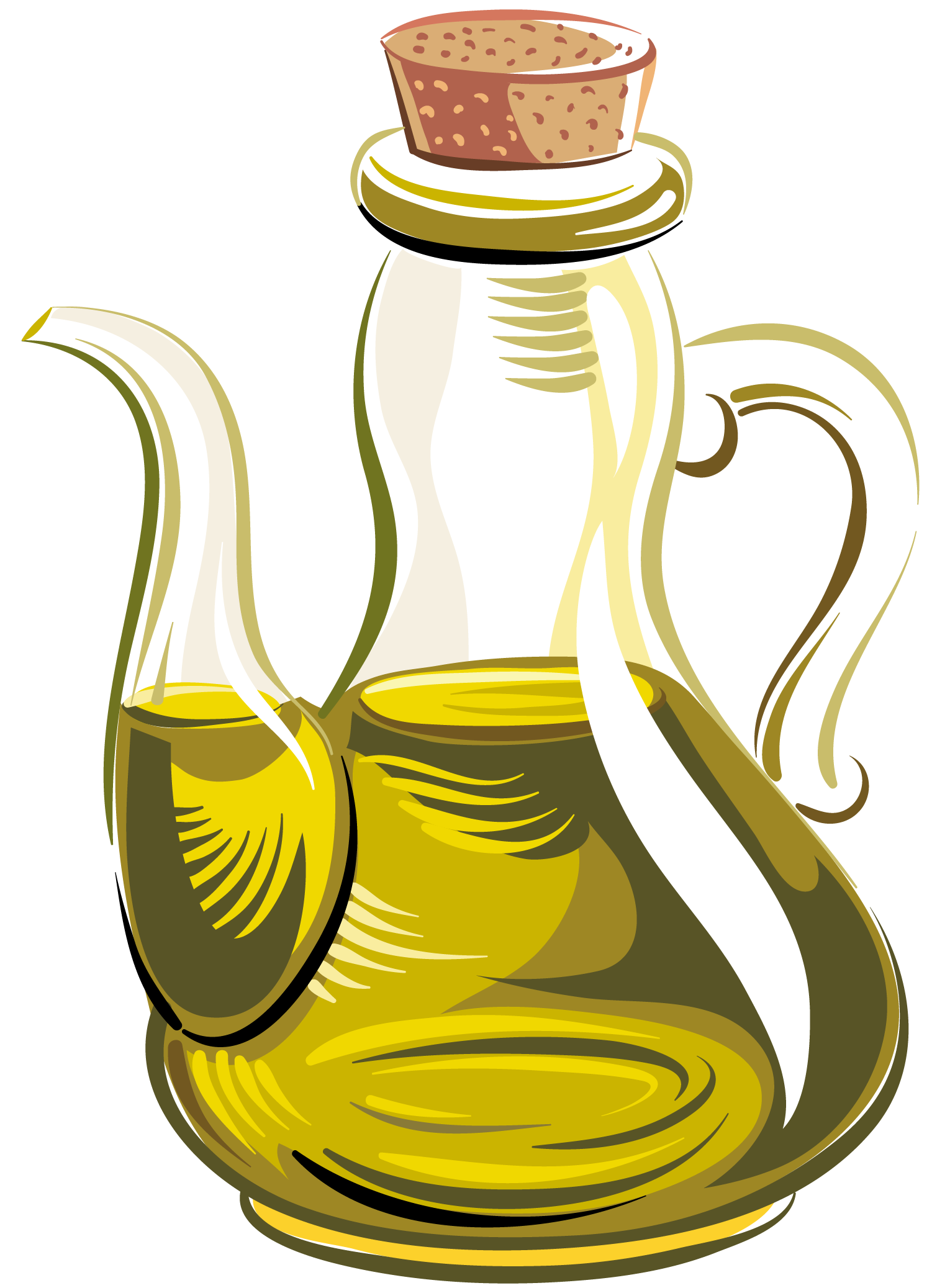 Olive Oil Glass Cruet Illustration