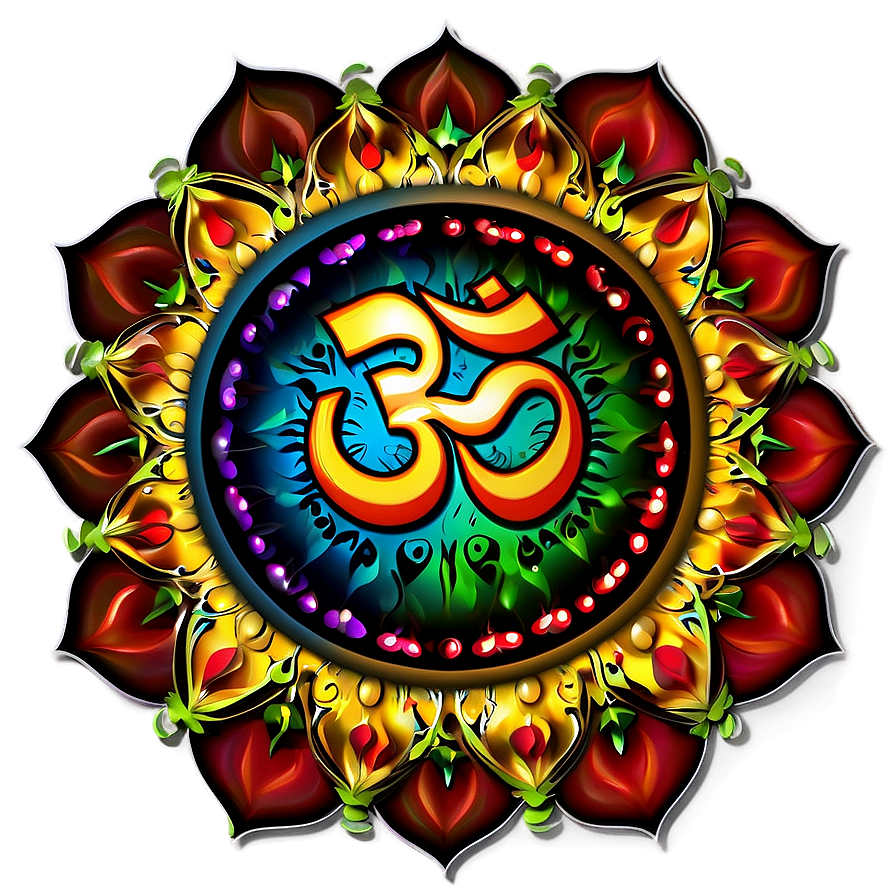 Om With Mandala Background Png 06242024