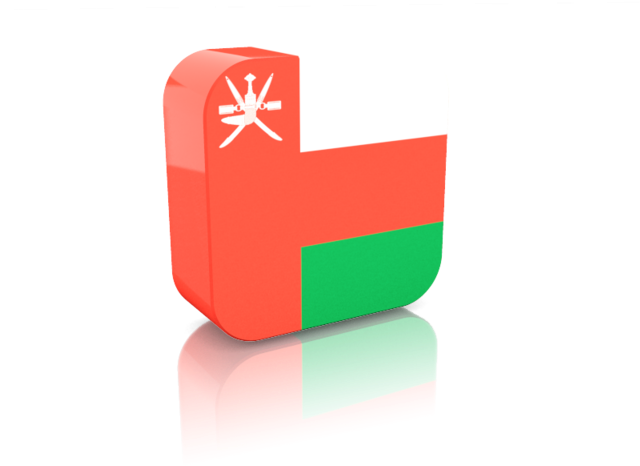 Oman Flag Cube3 D Render