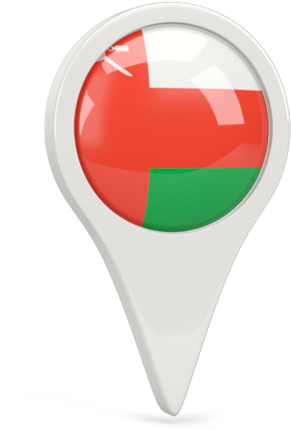 Oman Flag Map Pin