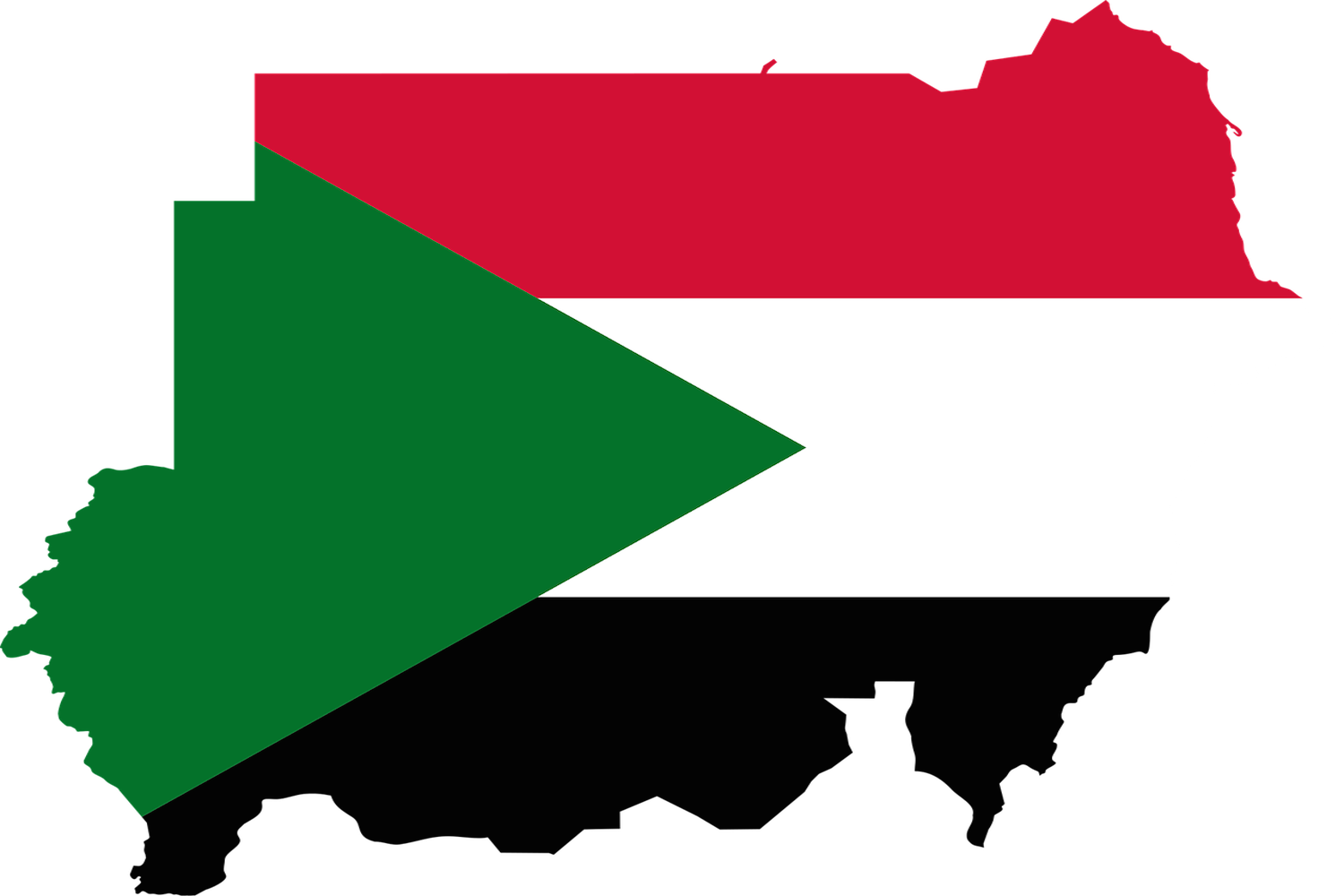 Oman Map Outlinedwith Flag Colors