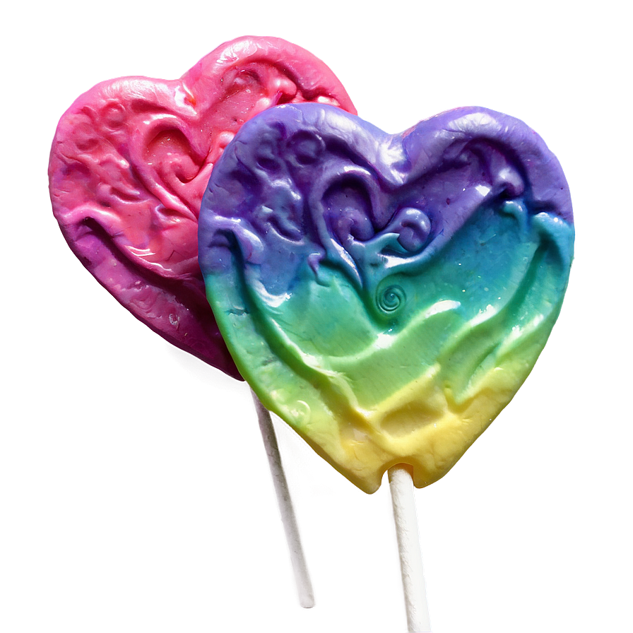 Ombré Heart Lollipop Png Fks78