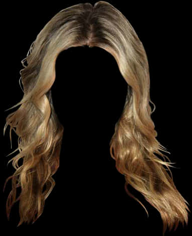 Ombre Wavy Wig Black Background