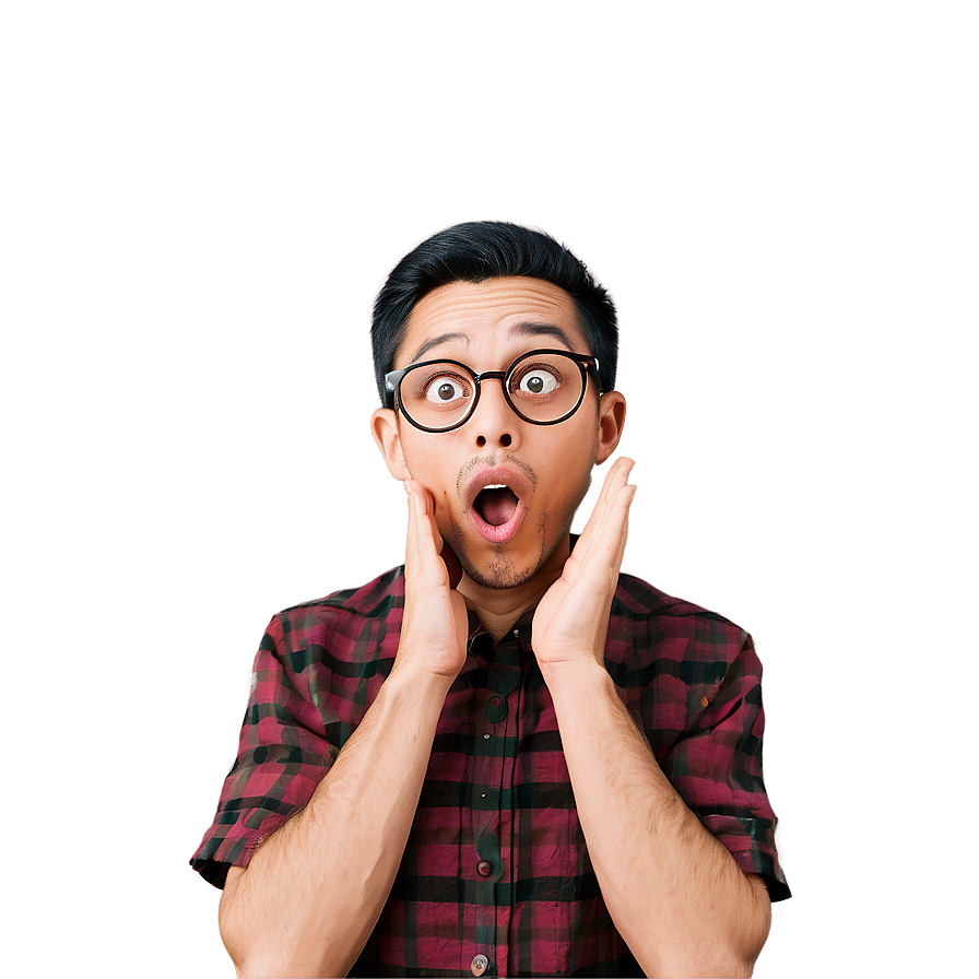 Omg Excited Face Png 68