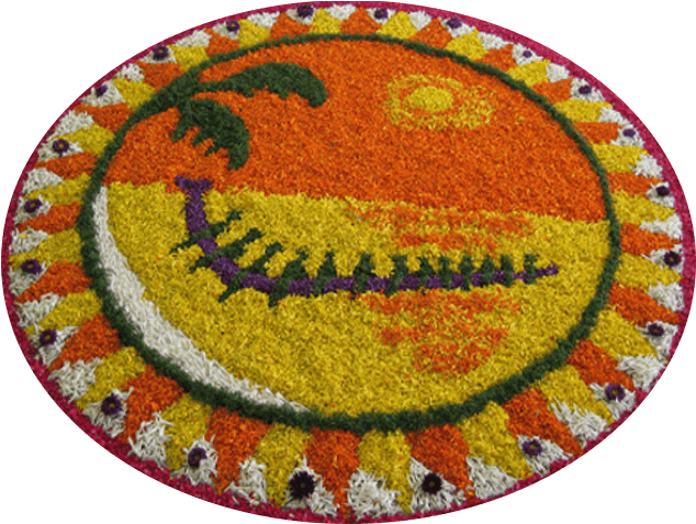 Onam Festival Floral Carpet