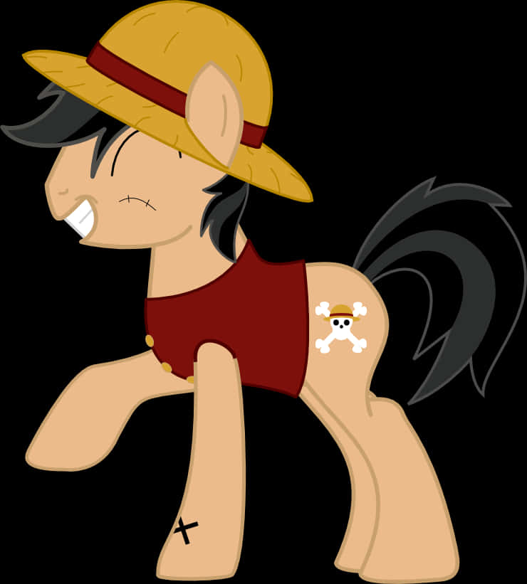 One Piece Inspired Pony Character