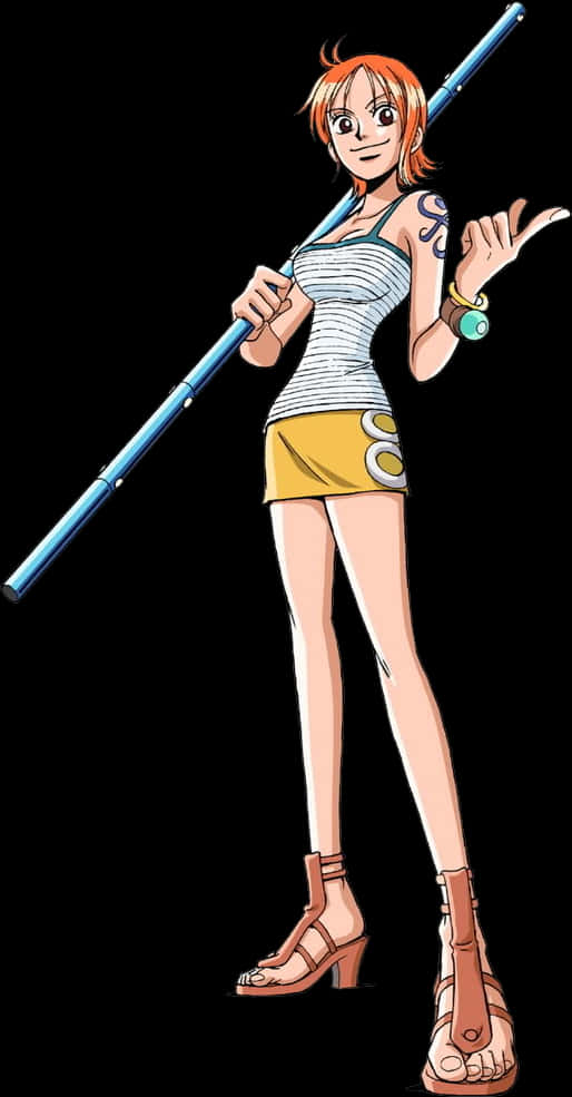 One_ Piece_ Nami_ With_ Clima Tact_ Staff