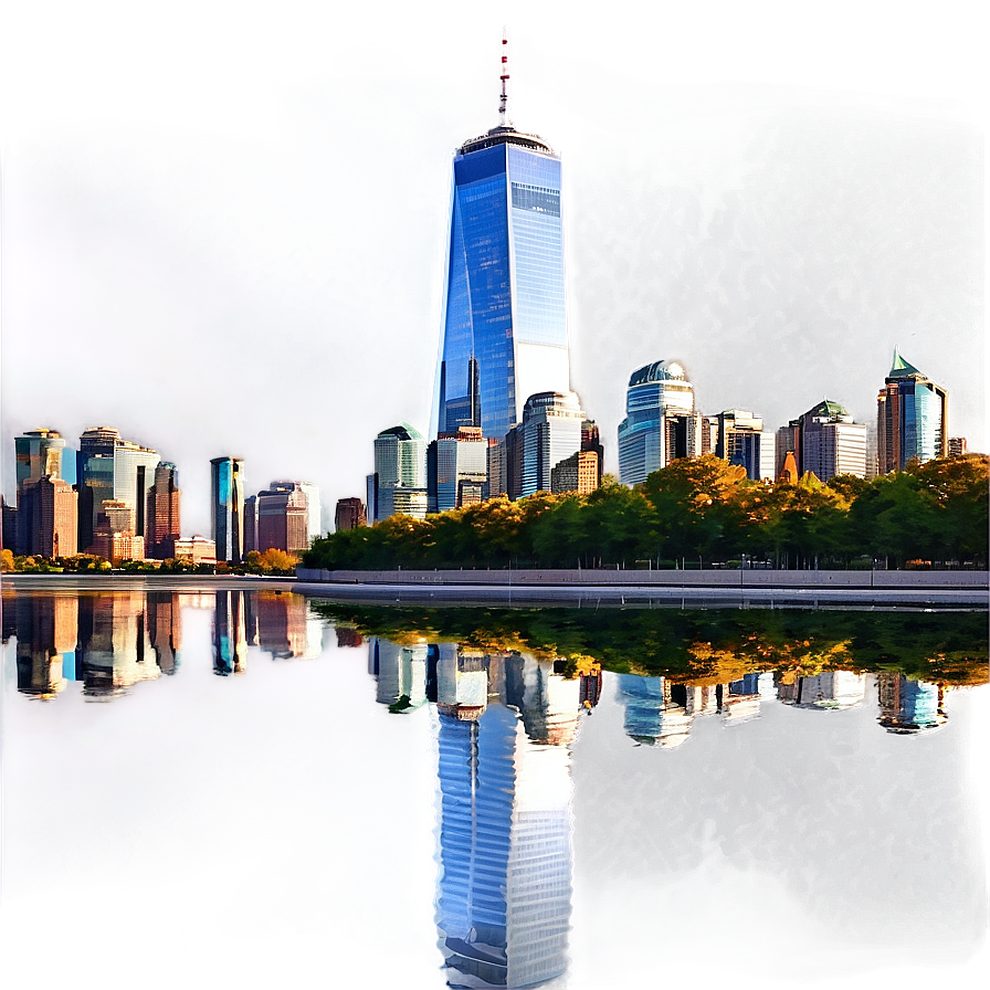 One World Trade Center Stunning Reflection Png Aff94