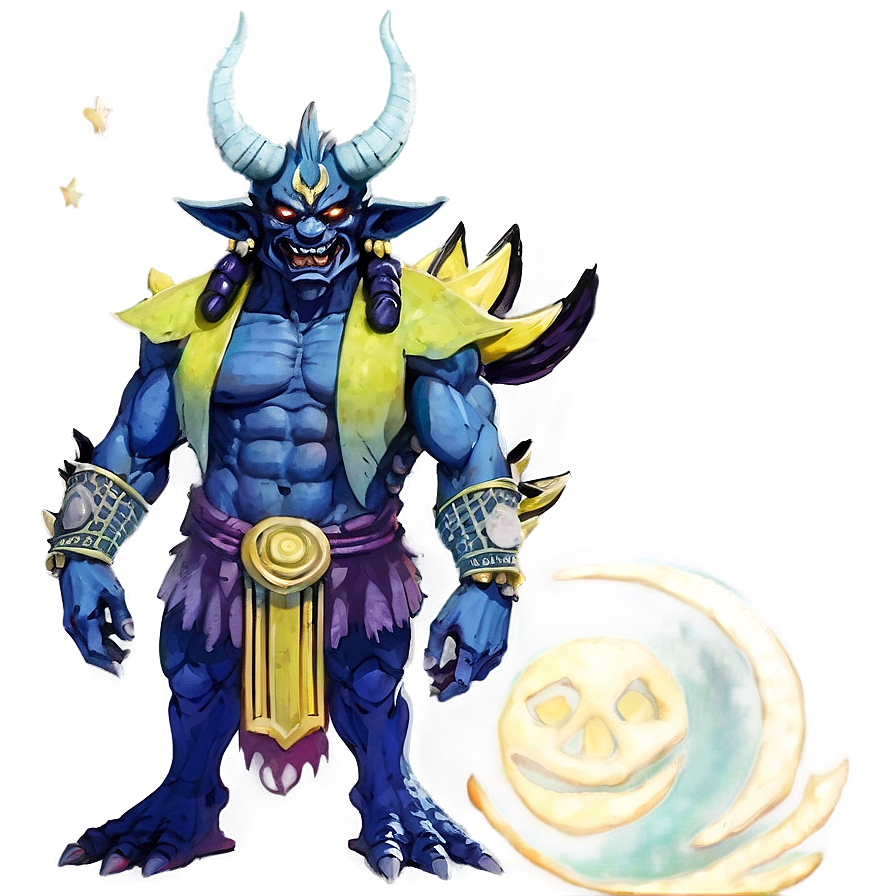 Oni Demon Under Moonlight Png 42