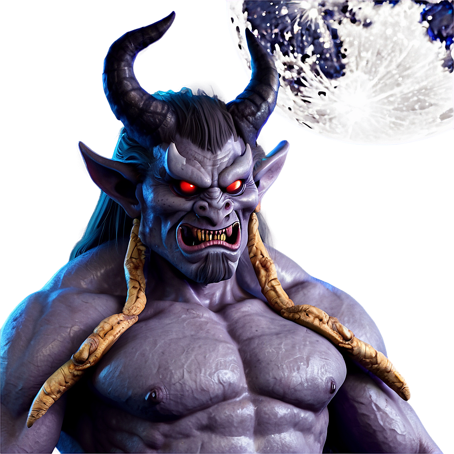 Oni Demon Under Moonlight Png Jio3