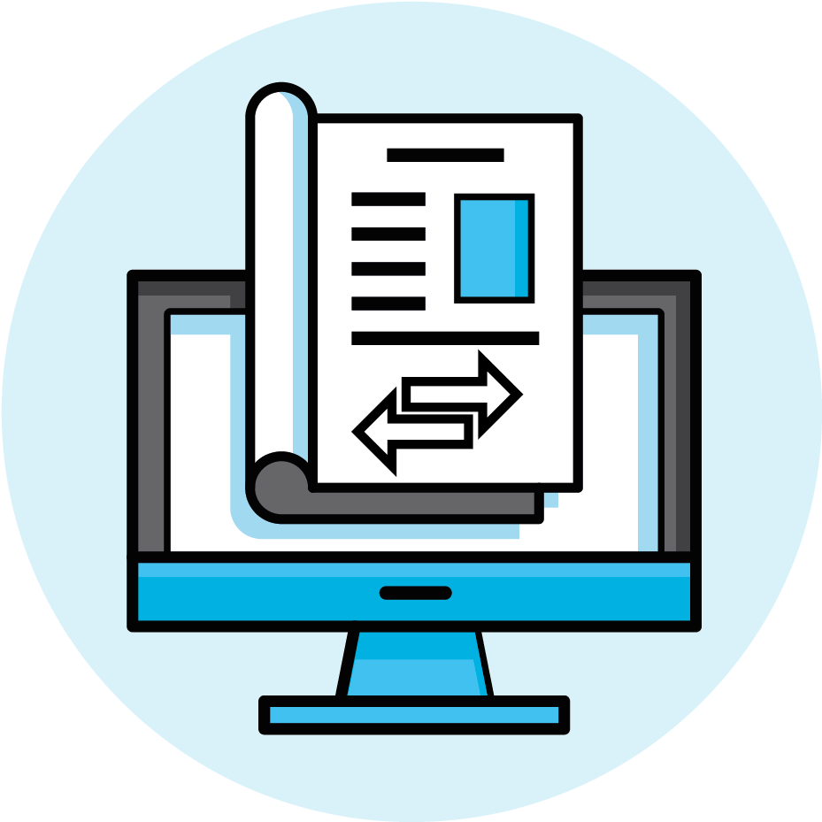 Online Document Transfer Icon