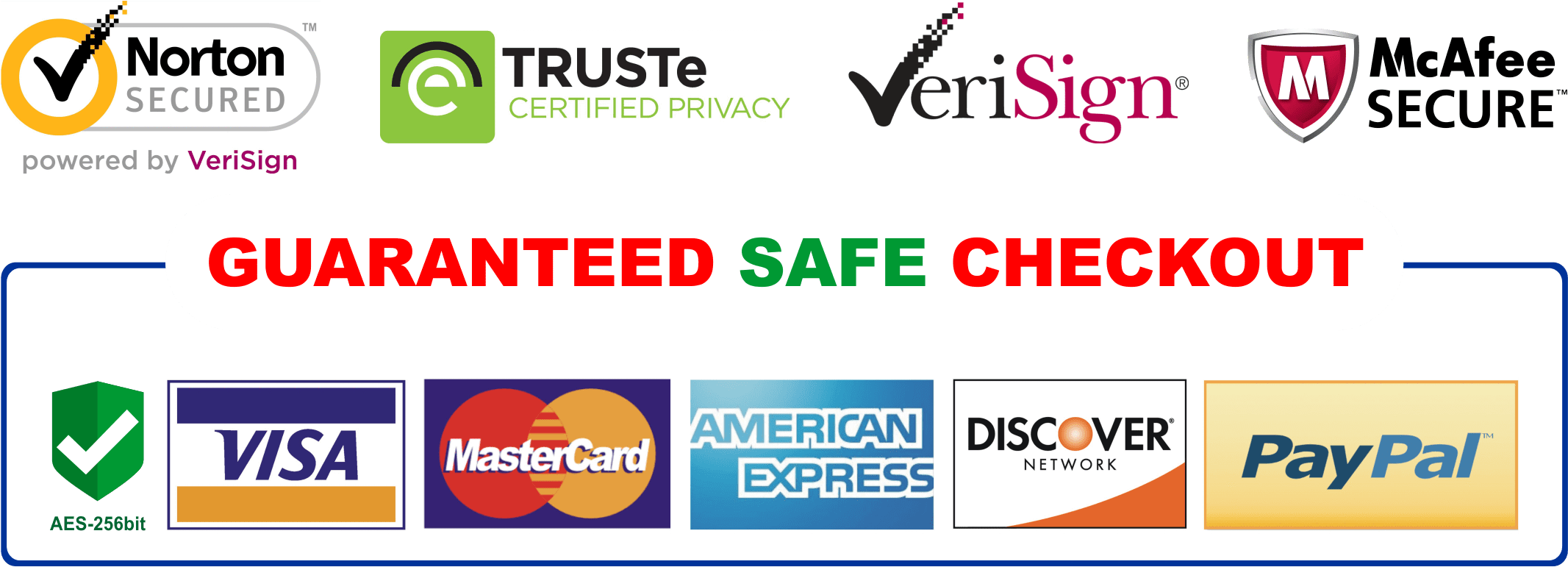 Online Payment Security Badgesand Credit Card Logos