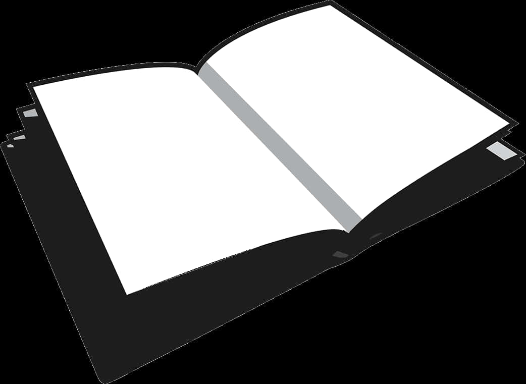 Open Blank Book Graphic