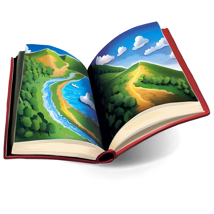 Open Book And Map Png Yiv35