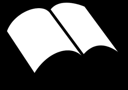 Open Book Icon Silhouette