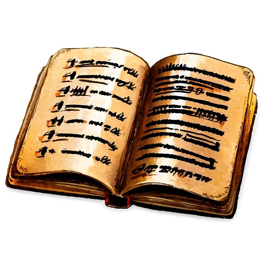 Open Book On Wood Png 41