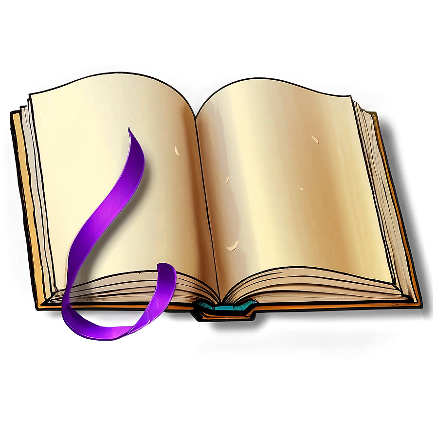 Open Book With Bookmark Png 26