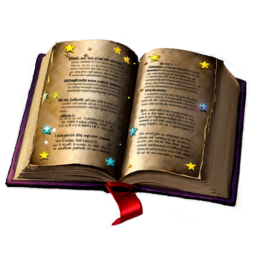 Open Book With Stars Png Fib