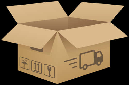 Open Cardboard Box Illustration