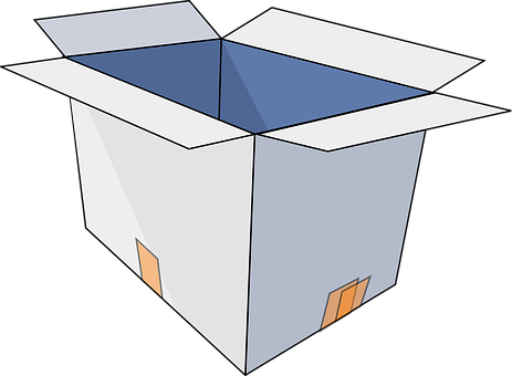 Open Cardboard Box Illustration