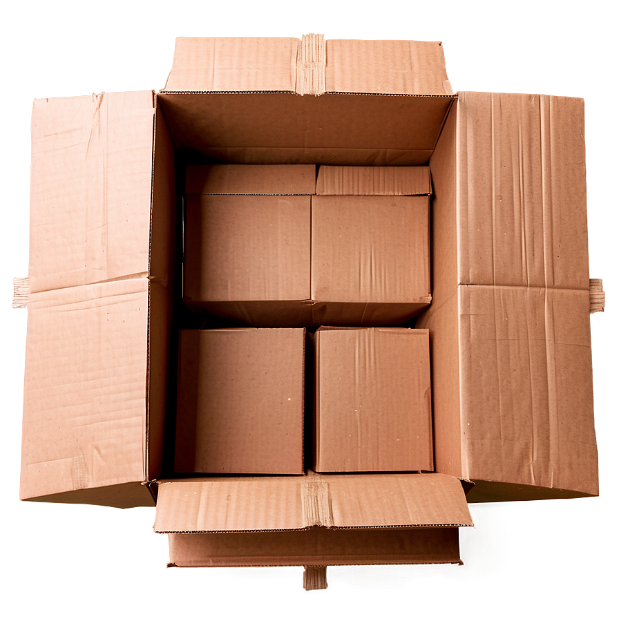 Open Cardboard Box Top View Png 96