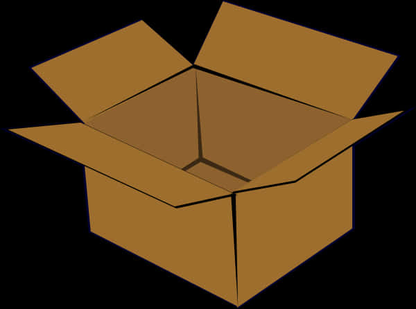 Open Cardboard Box Vector