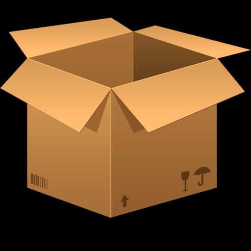 Open Cardboard Box Vector