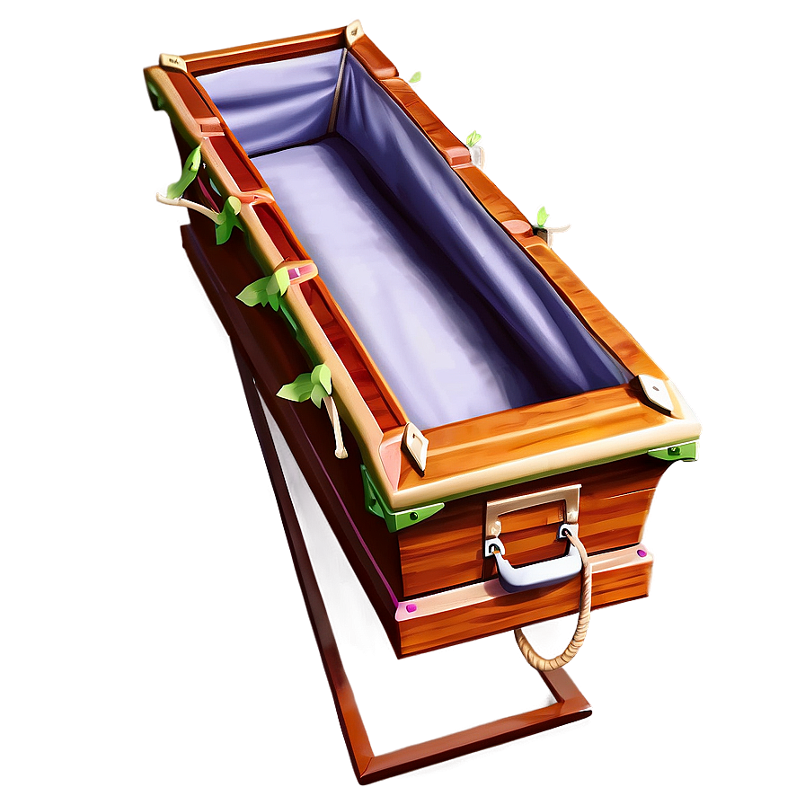 Open Coffin With Drapery Png Pon79