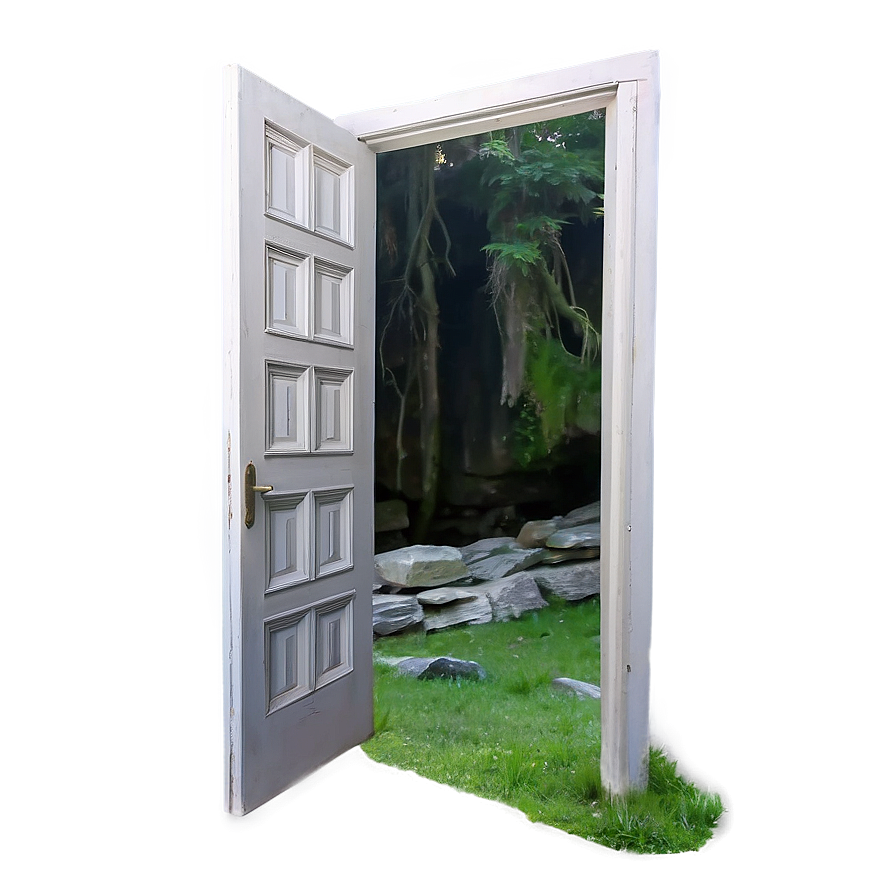 Open Door In Nature Setting Png 14